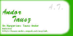 andor tausz business card